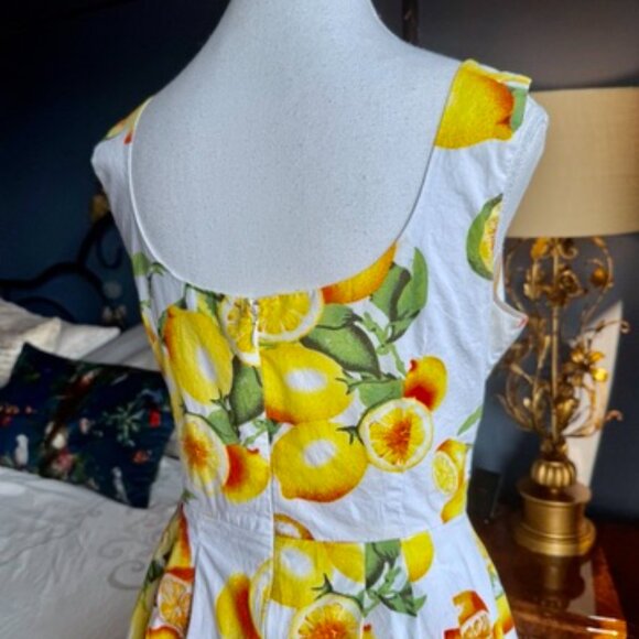 Banana Republic White w Yellow Lemons Cotton Dress - Picture 9 of 15